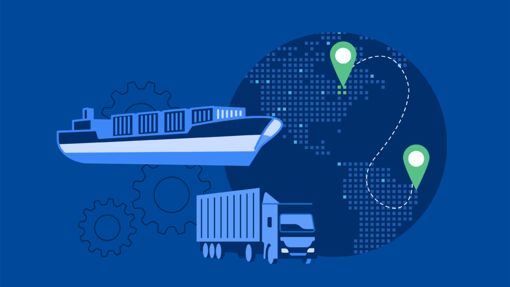 map showing supply chain distribution